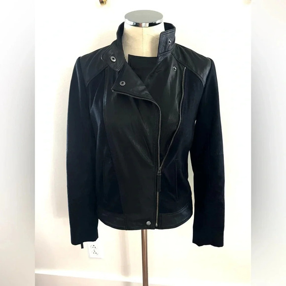 Lucky Brand Leather Moto Jacket - Picture 3 of 6